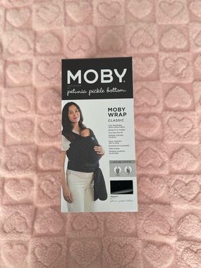 MOBY Petunia Pickle Bottom - Boxed Wrap Carrier- Black with White Dots